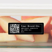 QRコードまたはロゴのアップロード |編集可能な防水 ラベル (貼付)
