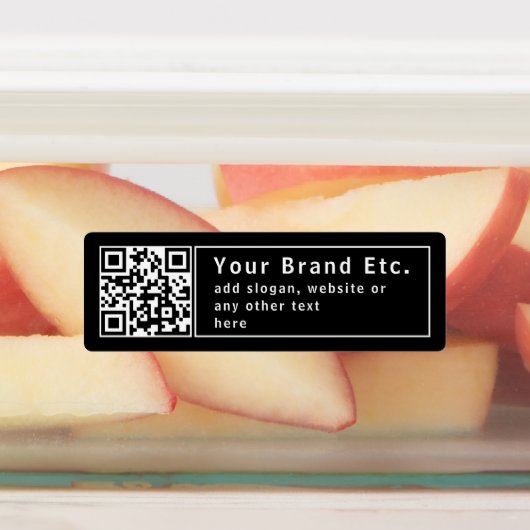QRコードまたはロゴのアップロード |編集可能な防水 ラベル (貼付)