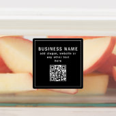 QRコードまたはロゴのアップロード |黒モダンの防水 ラベル (貼付)