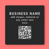 QRコードまたはロゴのアップロード |黒モダンの防水 ラベル