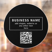 QRコードまたはロゴのアップロード |黒モダン色 ウィンドウサイン (シート2)