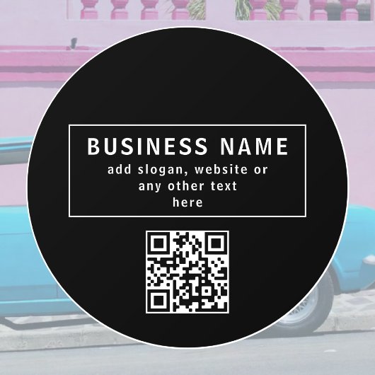 QRコードまたはロゴのアップロード |黒モダン色 ウィンドウサイン