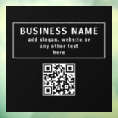 QRコードまたはロゴのアップロード |黒モダン色 ウィンドウサイン (シート3)