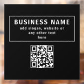 QRコードまたはロゴのアップロード |黒モダン色 ウィンドウサイン (シート2)