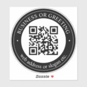 QRコードまたはロゴのアップロード |黒モダン色 シール (シート)