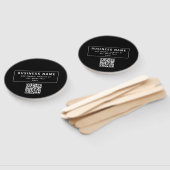 QRコードまたはロゴのアップロード |黒モダン色 ハンドファン (組立なし)