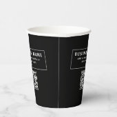 QRコードまたはロゴのアップロード |黒モダン色 紙コップ (右)