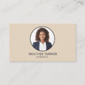 QRコードまたはロゴプロフェッショナルヘッドショットフォトコール 名刺 (正面)