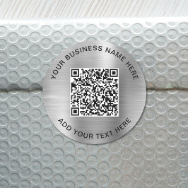QRコードまたはロゴプロモーション用銀色クラシックSラウンド ラウンドシール