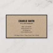 QRコードまたはロゴLブラックスクリプモダントの素朴追加 名刺 (裏面)