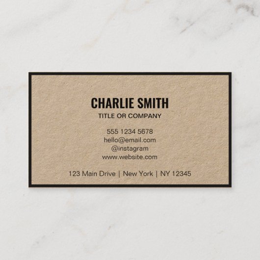 QRコードまたはロゴLブラックスクリプモダントの素朴追加 名刺 (裏面)