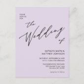 QRコードをすべて1つのスクリプトモダンで管理結婚する インビテーションポストカード (正面)