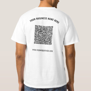 QRコードをアップロードしてカスタマイズTシャツを作成 テキスト情報追加 Tシャツ