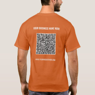 QRコードをアップロードできるビジネスTシャツ 例 Tシャツ