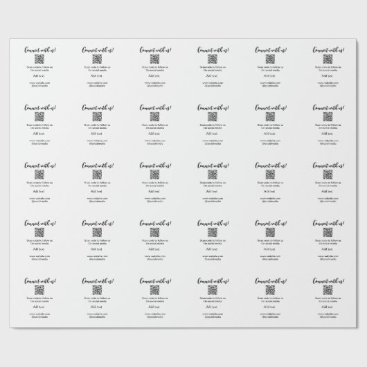 QRコードをスキャンしてウェブサイトやメールを追加でつながろう ラッピングペーパー (フラット)