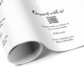 QRコードをスキャンしてウェブサイトやメールを追加でつながろう ラッピングペーパー (ロールコーナー)