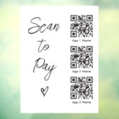 QRコードをスキャンしてビジネス向けデジタル決済を支払う ウィンドウサイン (シート3)