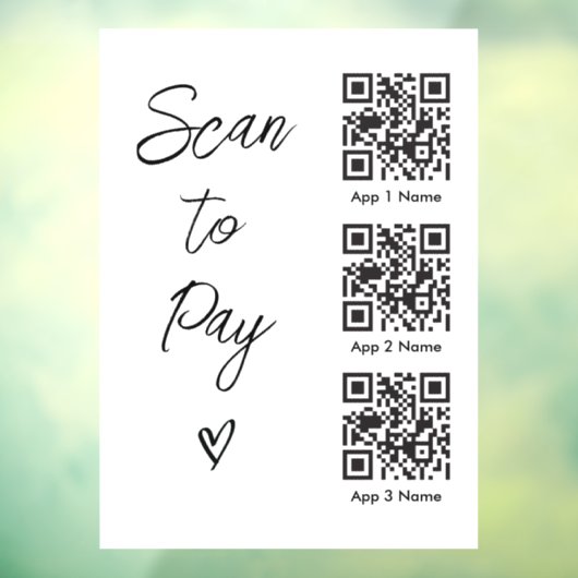 QRコードをスキャンしてビジネス向けデジタル決済を支払う ウィンドウサイン (シート3)