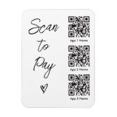 QRコードをスキャンしてビジネス向けデジタル決済を支払う マグネット (縦)