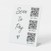 QRコードをスキャンしてビジネス向けデジタル決済を支払う 台座サイン (正面)