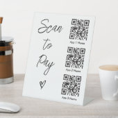 QRコードをスキャンしてビジネス向けデジタル決済を支払う 台座サイン (インサイチュ)