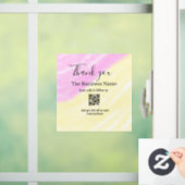 QRコードをスキャンしてフォローしてください ありがとうございます ピンクの割引コード ウィンドウサイン (ホーム)