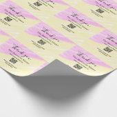 QRコードをスキャンしてフォローしてください ありがとうございます ピンクの割引コード ラッピングペーパー (角)