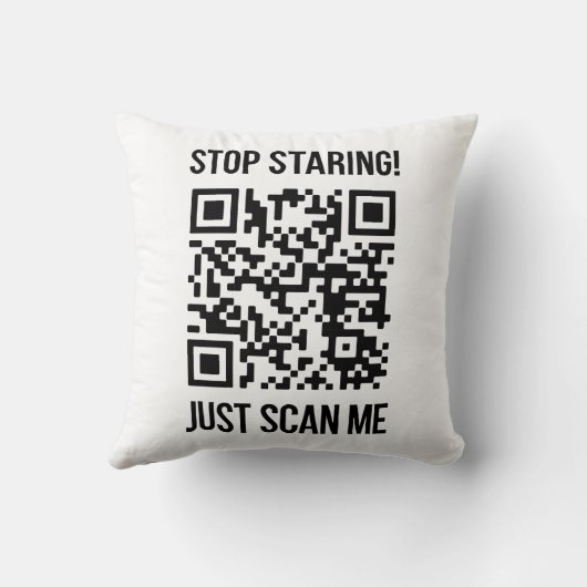 QRコードをスキャンしてブーストやる気を起こさせるする クッション (裏面)