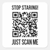 QRコードをスキャンしてブーストやる気を起こさせるする スクエアシール (正面)