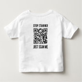 QRコードをスキャンしてブーストやる気を起こさせるする トドラーTシャツ (裏面)