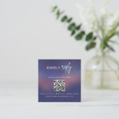 QRコードをスキャンして結婚式の出欠を報告するカード エンクロージャーカード (スタンド正面)