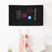 QRコードをスキャンしてVenmoで支払う - ロゴを追加 - ソーシャルメディア 横断幕 (インサイチュ)