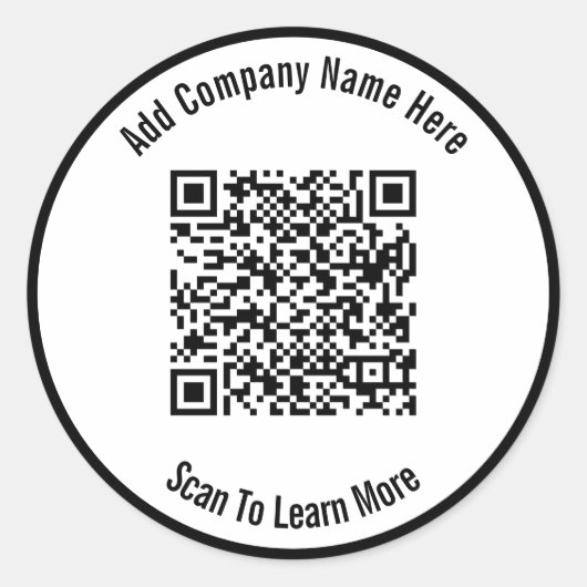 QRコードをスキャンし学てビジネステンプレートを増やす ラウンドシール (正面)