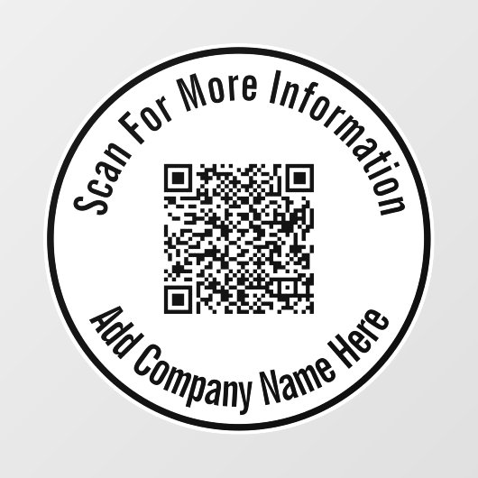 QRコードをスキャンし、会社名をここに追加しますテンプレート ウィンドウサイン (シート)