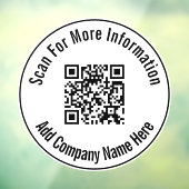 QRコードをスキャンする ここに会社名を追加 テンプレート ウィンドウサイン (シート3)