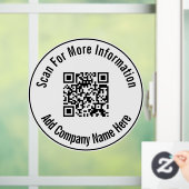 QRコードをスキャン ここに会社名を追加 テンプレート ウィンドウサイン (ホーム)