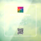 QRコードをスキャン ビジネスアワー ロゴをアップロード ミニマル ウィンドウサイン (シート3)