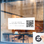 QRコードをスキャン 現代シンプルビジネス ウィンドウサイン (カフェ窓)