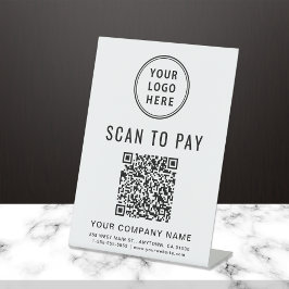 QRコードを作成するためのロゴスキャン 台座サイン