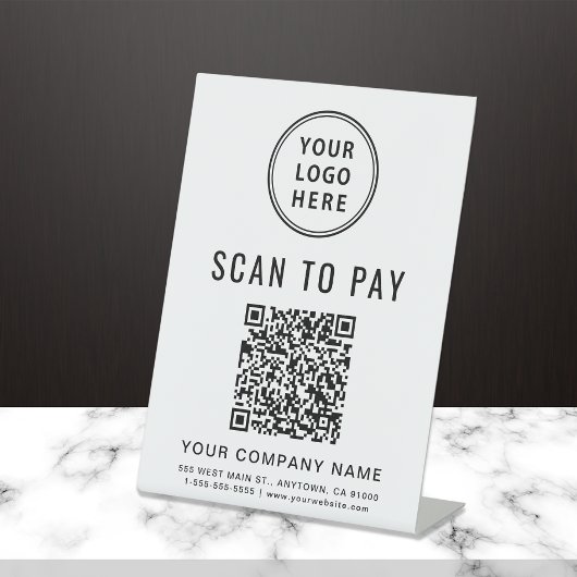 QRコードを作成するためのロゴスキャン 台座サイン