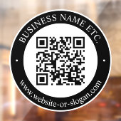 QRコードを作成 & カスタマイズ可能なテキスト | 黒と白 ウィンドウサイン (シート2)