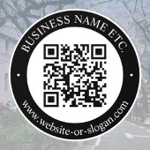 QRコードを作成 & カスタマイズ可能なテキスト | 黒と白 ウィンドウサイン