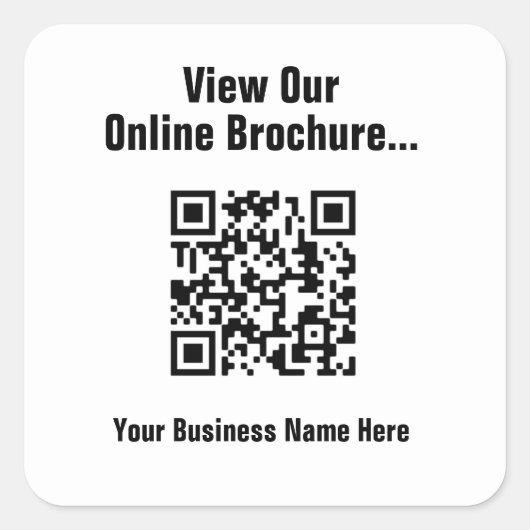 QRコードを使用したオンラインカタログの表示 スクエアシール (正面)