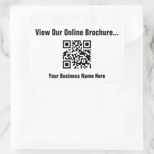 QRコードを使用したオンラインカタログの表示 長方形シール (バッグ)