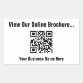 QRコードを使用したオンラインカタログの表示 長方形シール (正面)