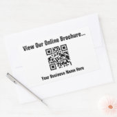 QRコードを使用したオンラインカタログの表示 長方形シール (封筒)