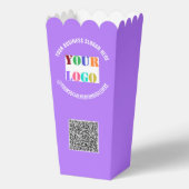 QRコードを使用したデザインロゴポップコーンボックスの例 フェイバーボックス (裏面)