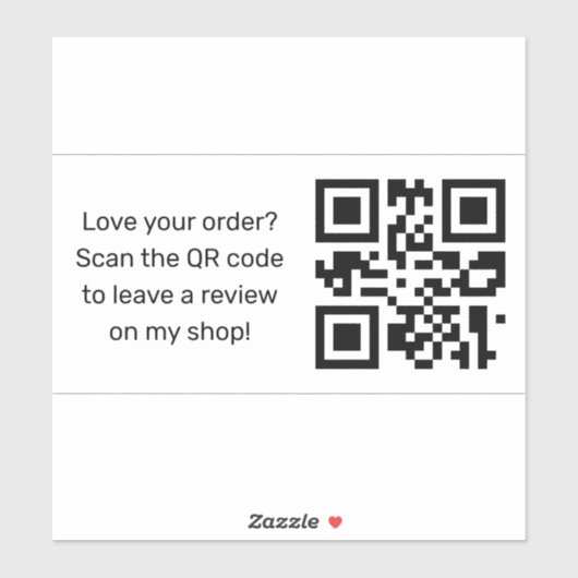 QRコードを使用したビジネスレビュー要求 シール (シート)