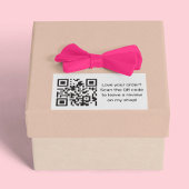 QRコードを使用したビジネスレビュー要求 長方形シール