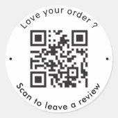 QRコードを使用したビジネスレビュー ラウンドシール (正面)